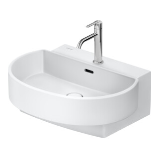 Duravit Lavabo Balcoon 60x48 cm, blanc mat, avec trou robinet, trou surélevé