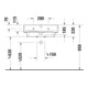 Duravit Lavabo Balcoon 65x48 cm, blanc mat, avec trou robinet, trou pour robinet-3