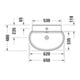 Duravit Lavabo Balcoon 65x48 cm, Clay te ma, m HL, ÜL, trou robinet-4