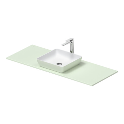Duravit Lavabo console Sivida 128x50 cm, I.Fa blanc mat, extérieur vert mat