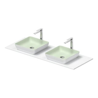 Duravit Lavabo console Sivida 135x50 cm, I.Fa grand modèle, extérieur Fa blanc s-mat