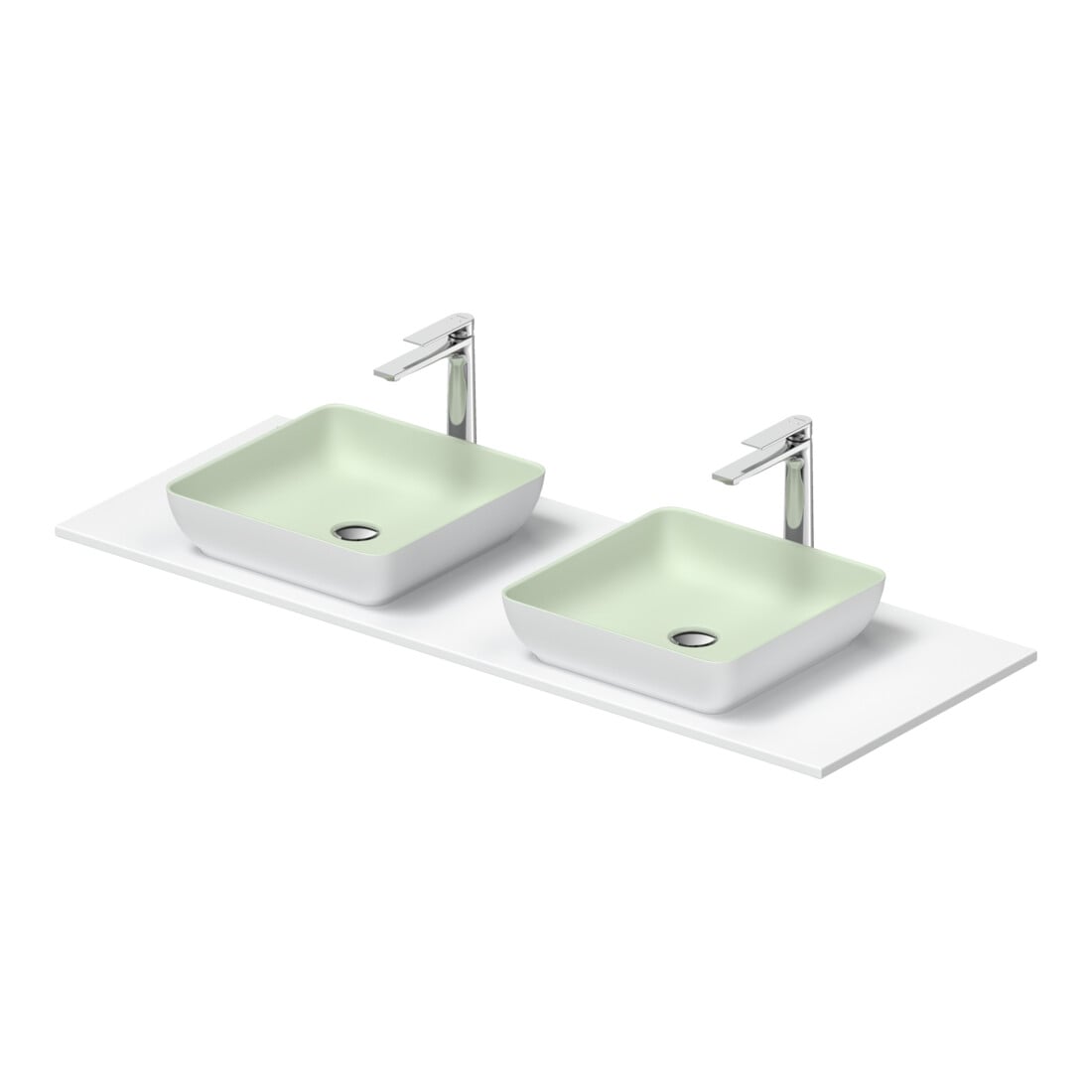 Duravit Lavabo console Sivida 135x50 cm, I.Fa grand modèle, extérieur Fa blanc s-mat