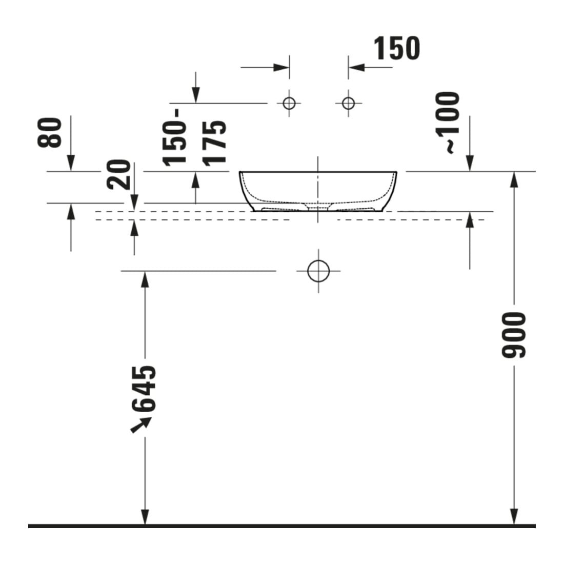Duravit Lavabo console Sivida 135x50 cm, I.Fa w sm, Couleur ext. gris mat
