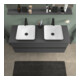 Duravit Lavabo console Sivida 135x50 cm, I.Fa w sm, Couleur ext. gris mat
