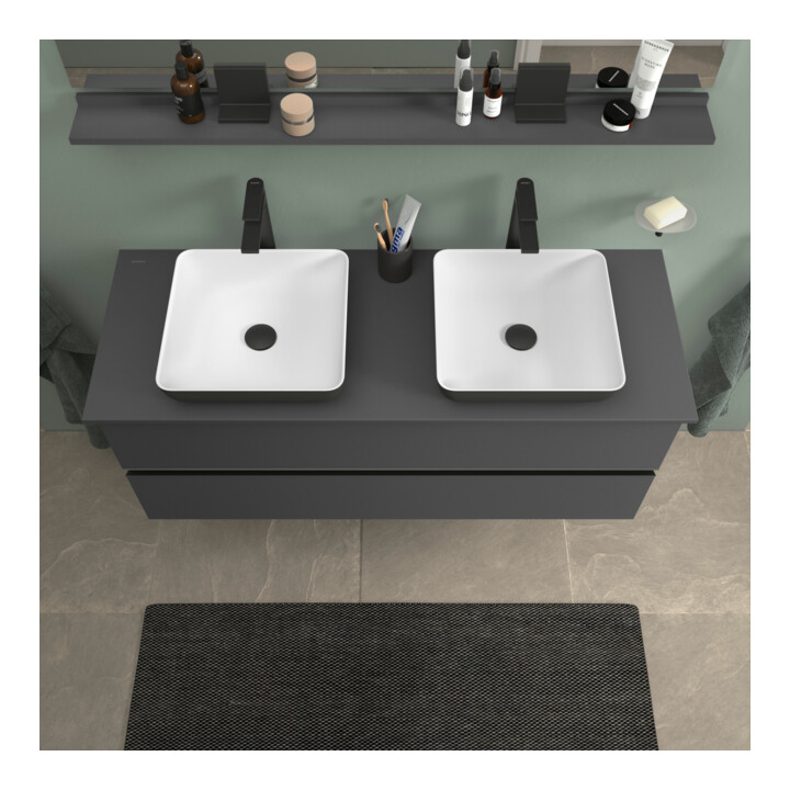 Duravit Lavabo console Sivida 135x50 cm, I.Fa w sm, Couleur ext. gris mat