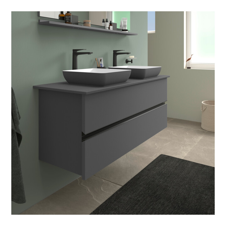 Duravit Lavabo console Sivida 135x50 cm, I.Fa w sm, Couleur ext. gris mat