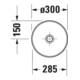 Duravit Lavabo console Sivida 41x33 cm, blanc mat soyeux