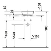 Duravit Lavabo console Sivida 41x33 cm, blanc mat soyeux-4