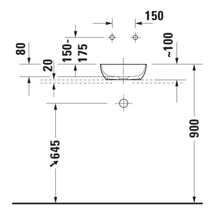 Duravit Lavabo console Sivida 41x33cm, I.Fa gr. m, Auß.Fa blanc s-mat