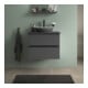 Duravit Lavabo console Sivida 68x50 cm, I.Fa w m, couleur extérieure gris mat