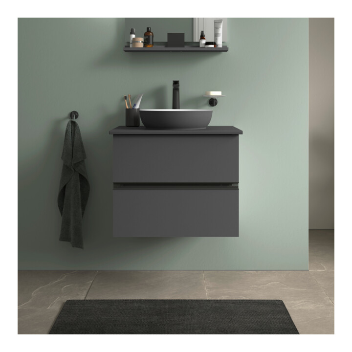 Duravit Lavabo console Sivida 68x50 cm, I.Fa w m, couleur extérieure gris mat