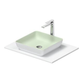 Duravit Lavabo console Sivida 68x50 cm, vert I.Fa, extérieur blanc s-mat