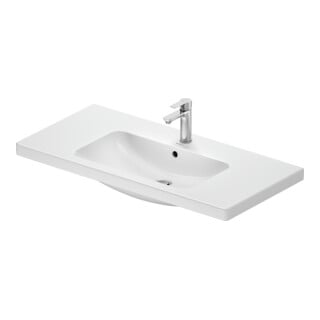 Duravit Lavabo D-Code 100x48 cm, avec trou de robinet, trop-plein, blanc
