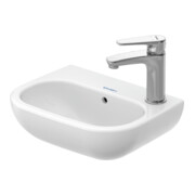 Duravit Lavabo D-Code 36x27 cm, avec trop-plein, trou robinet à gauche, blanc