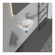 Duravit Lavabo D-Code 36x27 cm, avec trop-plein, trou robinet à gauche, blanc-5