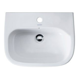 Duravit Lavabo D-Code 55x43 cm, avec trop-plein, plan de robinetterie, blanc