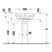 Duravit Lavabo D-Code 55x43 cm, avec trou robinet, trop-plein, blanc-5