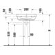 Duravit Lavabo D-Code 55x43 cm, avec trou robinet, trop-plein, blanc