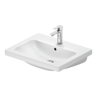 Duravit Lavabo D-Code 60x48 cm, avec trou robinet, trop-plein, blanc