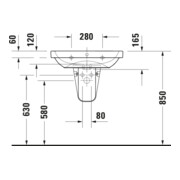 Duravit Lavabo D-Code 65x46 cm, avec trou robinet, trop-plein, blanc-2