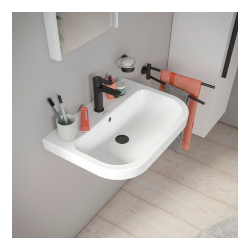 Duravit Lavabo D-Code 65x46 cm, avec trou robinet, trop-plein, blanc