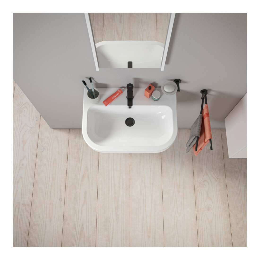 Duravit Lavabo D-Code 65x46 cm, avec trou robinet, trop-plein, blanc