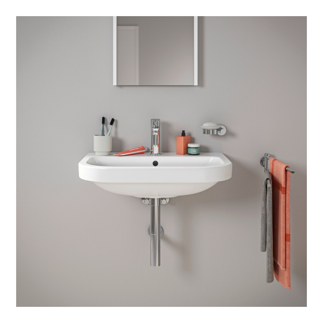 Duravit Lavabo D-Code 65x46 cm, avec trou robinet, trop-plein, blanc