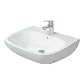 Duravit Lavabo D-Code 65x50 cm, avec trop-plein, plan de robinetterie, blanc