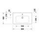 Duravit Lavabo D-Code 80x48 cm, avec trou robinet, trop-plein, blanc