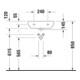 Duravit Lavabo D-Code Med 45x34 cm, avec trop-plein, blanc, sans robinetterie