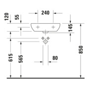 Duravit Lavabo D-Code Med 45x34 cm, avec trop-plein, blanc, sans robinetterie-4