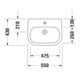 Duravit Lavabo D-Code Med 55x43 cm, sans robinetterie, avec trou de robinet, blanc-5
