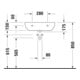 Duravit Lavabo D-Code Med 55x43 cm, sans robinetterie, avec trou de robinet, blanc