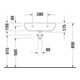 Duravit Lavabo D-Code Med 60x46 cm, sans robinetterie, avec trou de robinet, blanc