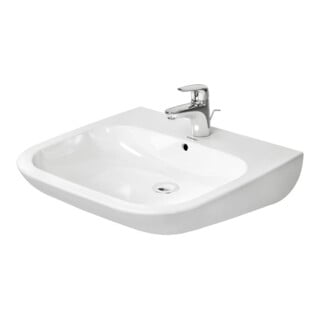 Duravit Lavabo D-Code Vital 60x55,5 cm, avec trop-plein, blanc, accessible PMR