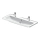 Duravit Lavabo D-Neo 120,5x48 cm, avec trop-plein, trou robinet, blanc brillant, 2 trous robinet-1