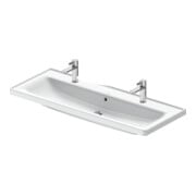 Duravit Lavabo D-Neo 120,5x48 cm, avec trop-plein, trou robinet, blanc brillant, 2 trous robinet