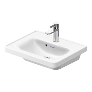 Duravit Lavabo D-Neo 50x40 cm, avec trop-plein, HLP, avec trou de robinet, blanc