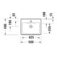 Duravit Lavabo D-Neo 50x40 cm, avec trop-plein, HLP, avec trou de robinet, blanc