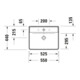 Duravit Lavabo D-Neo 55x44 cm, sans robinet, blanc, trop-plein, trou robinet, blanc