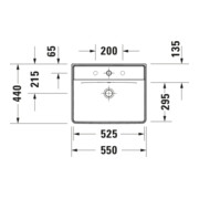 Duravit Lavabo D-Neo 55x44 cm, sans robinet, blanc, trop-plein, trou robinet, blanc-4
