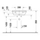 Duravit Lavabo D-Neo 55x44 cm, sans robinet, blanc, trop-plein, trou robinet, blanc