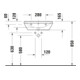 Duravit Lavabo D-Neo 55x44 cm, sans robinet, blanc, trop-plein, trou robinet, blanc