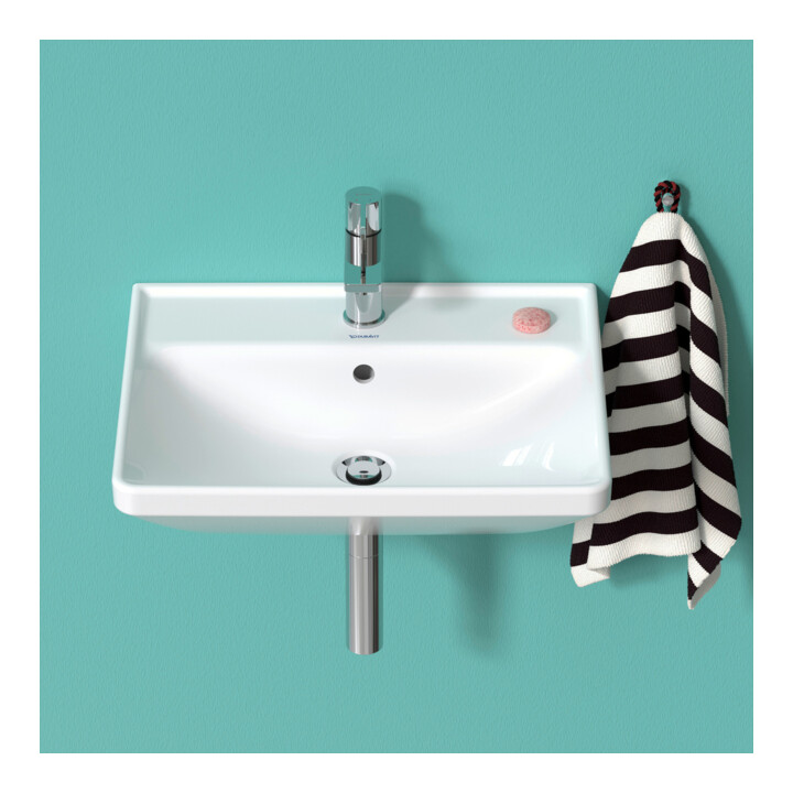 Duravit Lavabo D-Neo 60x44 cm, avec robinetterie, blanc, trou robinet, blanc