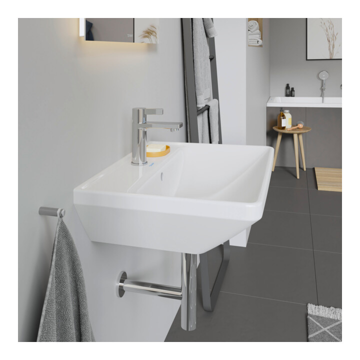 Duravit Lavabo D-Neo 60x44 cm, avec robinetterie, blanc, trou robinet, blanc