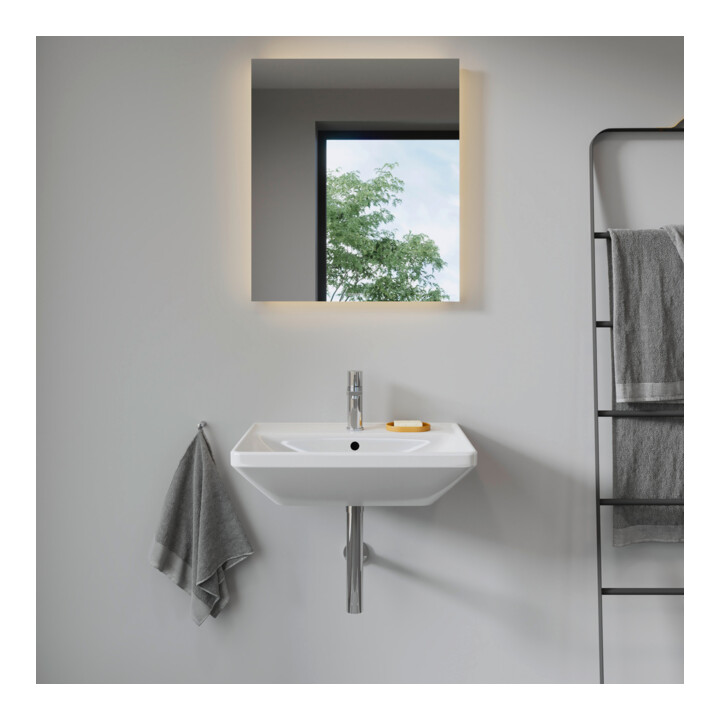 Duravit Lavabo D-Neo 60x44 cm, avec robinetterie, blanc, trou robinet, blanc