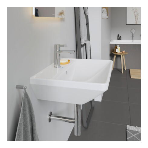 Duravit Lavabo D-Neo 60x44 cm, avec robinetterie, blanc, trou robinet, blanc