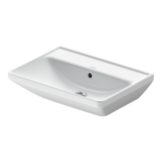 Duravit Lavabo D-Neo 60x44 cm, sans robinet, blanc, trou de robinet, blanc