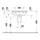 Duravit Lavabo D-Neo 60x44 cm, sans robinet, blanc, trou de robinet, blanc