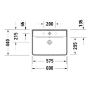 Duravit Lavabo D-Neo 60x44 cm, sans robinet, blanc, trou de robinet, blanc-4